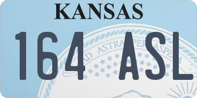KS license plate 164ASL