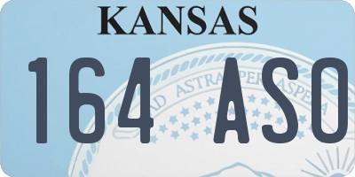 KS license plate 164ASO