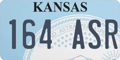 KS license plate 164ASR