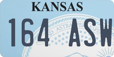 KS license plate 164ASW