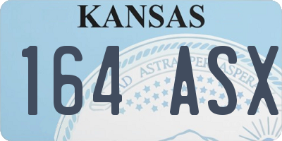KS license plate 164ASX