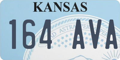 KS license plate 164AVA