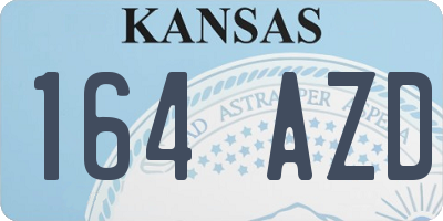 KS license plate 164AZD