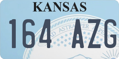 KS license plate 164AZG