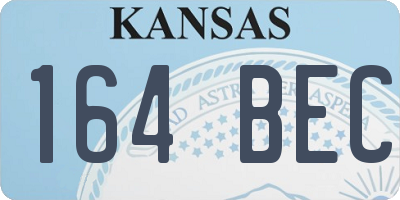 KS license plate 164BEC