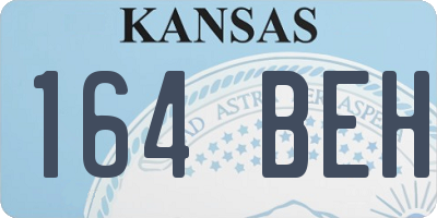KS license plate 164BEH