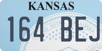 KS license plate 164BEJ