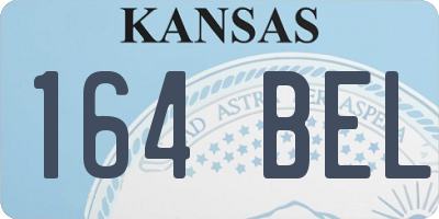 KS license plate 164BEL