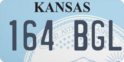 KS license plate 164BGL