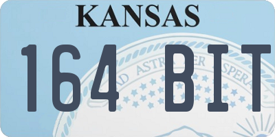 KS license plate 164BIT