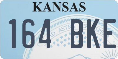 KS license plate 164BKE