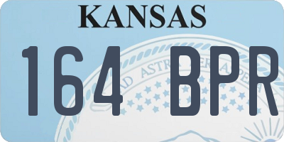 KS license plate 164BPR