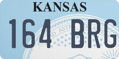 KS license plate 164BRG
