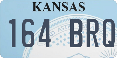 KS license plate 164BRQ