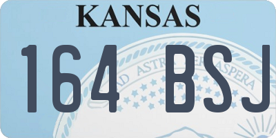 KS license plate 164BSJ