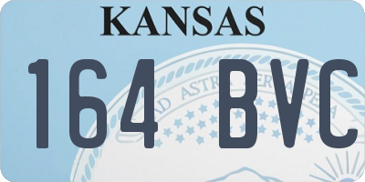 KS license plate 164BVC