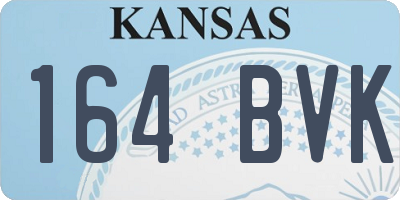 KS license plate 164BVK