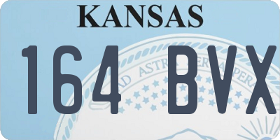 KS license plate 164BVX