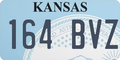 KS license plate 164BVZ