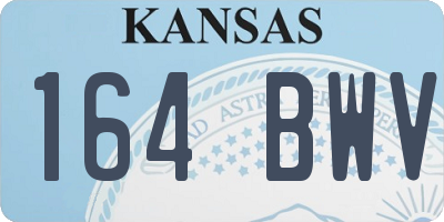 KS license plate 164BWV