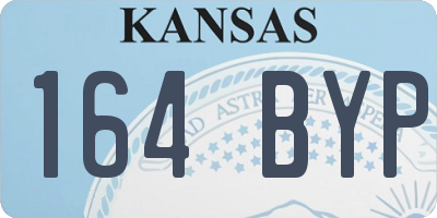 KS license plate 164BYP