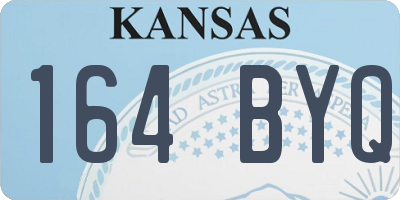KS license plate 164BYQ