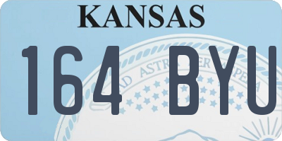 KS license plate 164BYU