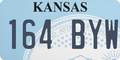 KS license plate 164BYW