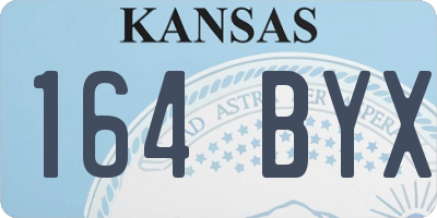 KS license plate 164BYX