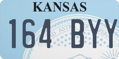 KS license plate 164BYY