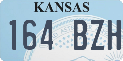 KS license plate 164BZH
