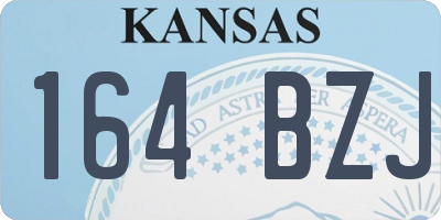 KS license plate 164BZJ