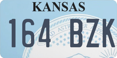 KS license plate 164BZK