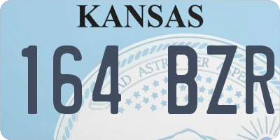 KS license plate 164BZR