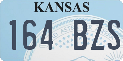 KS license plate 164BZS
