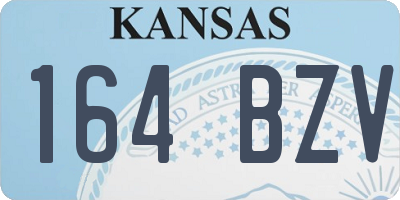 KS license plate 164BZV