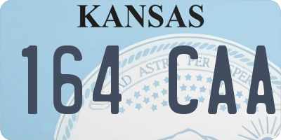 KS license plate 164CAA
