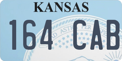KS license plate 164CAB