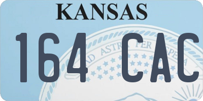 KS license plate 164CAC