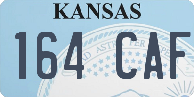 KS license plate 164CAF