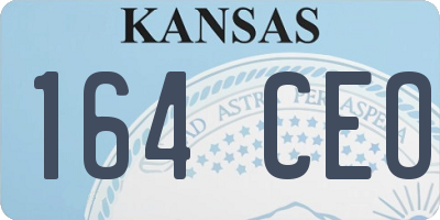 KS license plate 164CEO