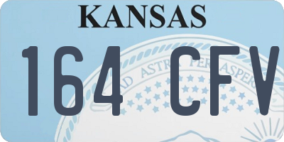 KS license plate 164CFV