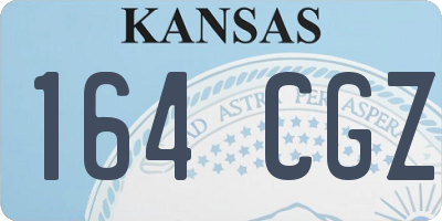 KS license plate 164CGZ