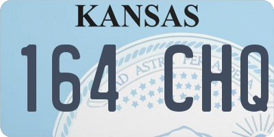 KS license plate 164CHQ