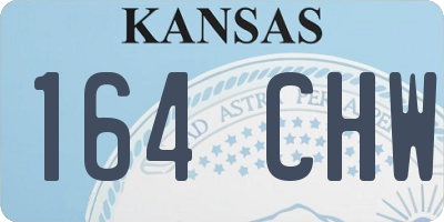 KS license plate 164CHW