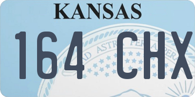 KS license plate 164CHX