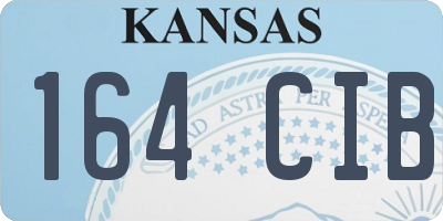 KS license plate 164CIB