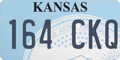 KS license plate 164CKQ