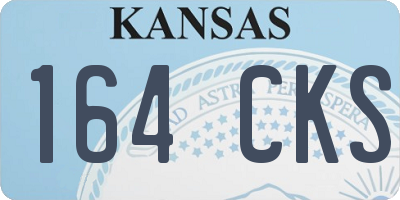 KS license plate 164CKS