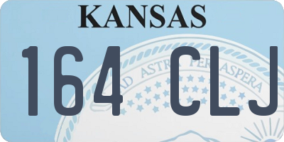 KS license plate 164CLJ